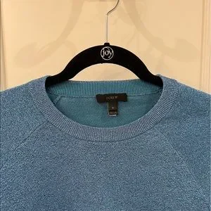 Crew Sweaters J Crew Blue Sparkle Side Slit Sweater Poshmark
